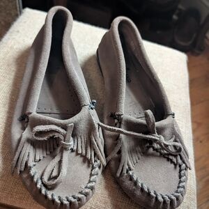 Minnetonka Gray Moccasins